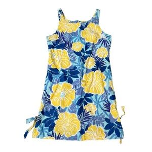 Lilly Pulitzer Yellow and Blue Scoop Neck Sundress